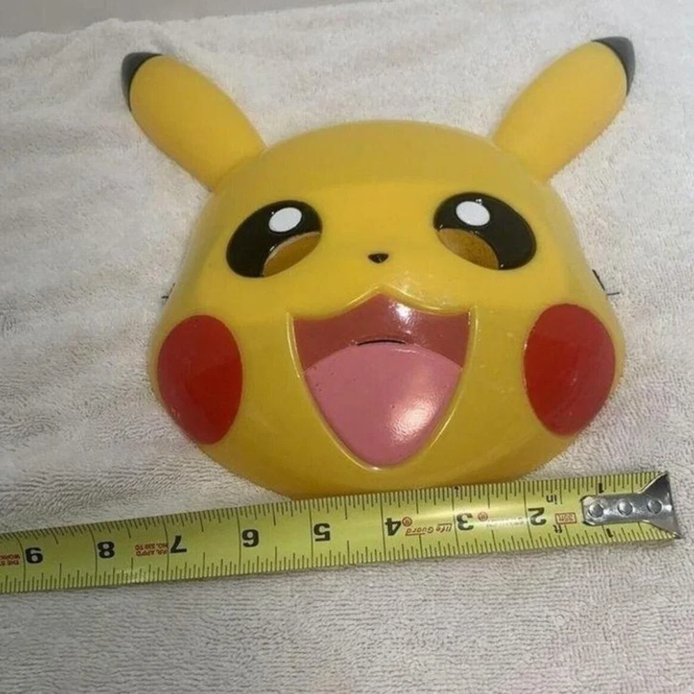 Pokemon Pikachu Plastic Costume Face Mask Yellow Kids Halloween‎ Accessory